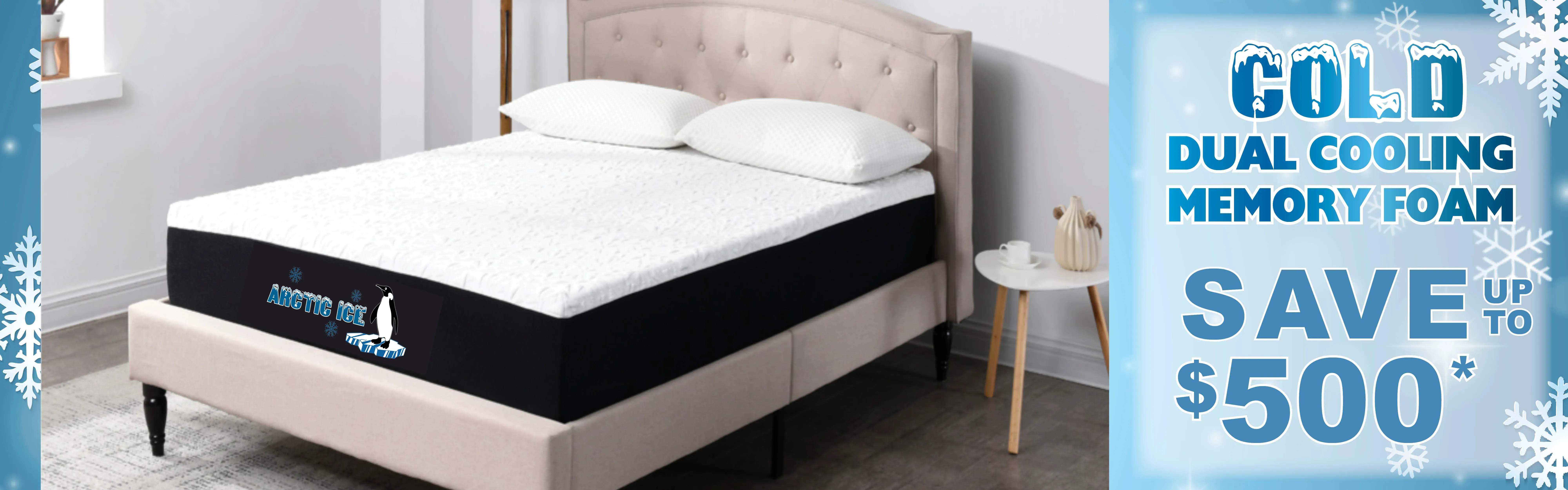 Cold Daul Cooling Memory Foam - Save up to $500 on Arctic Ice at Mattress Market